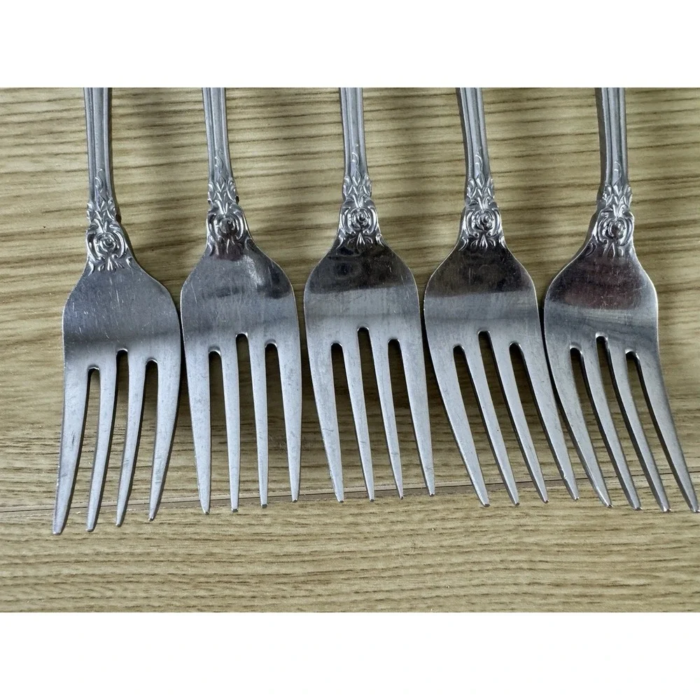 Vintage Stanley Roberts Lady Joann Salad Forks 6 1/2